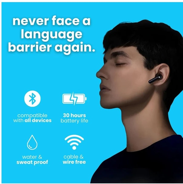 Translator Earbuds | Real-Time 144 Languages Online & Offline Translation Earphones