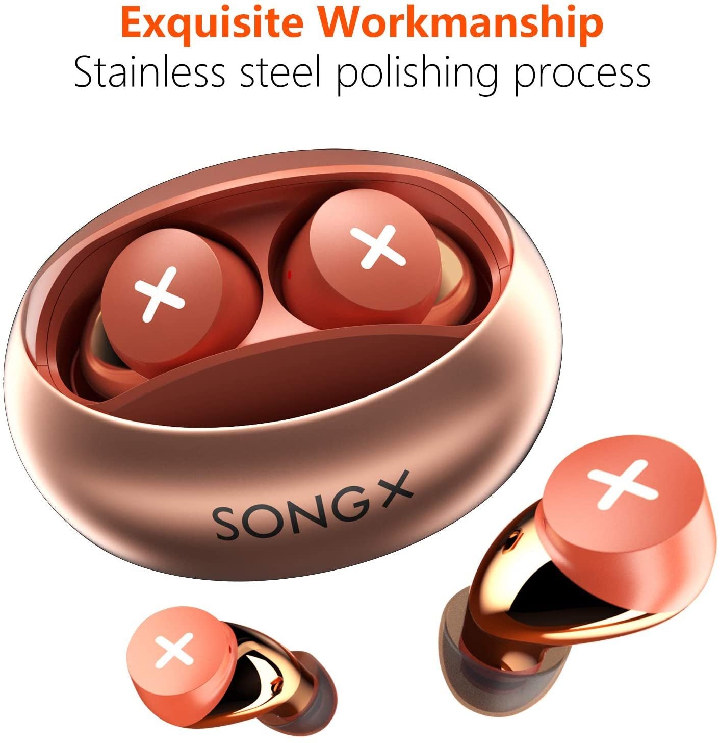 True Wireless Bluetooth Earbuds | Noise Cancelling Waterproof Headphones with Star Loop Design