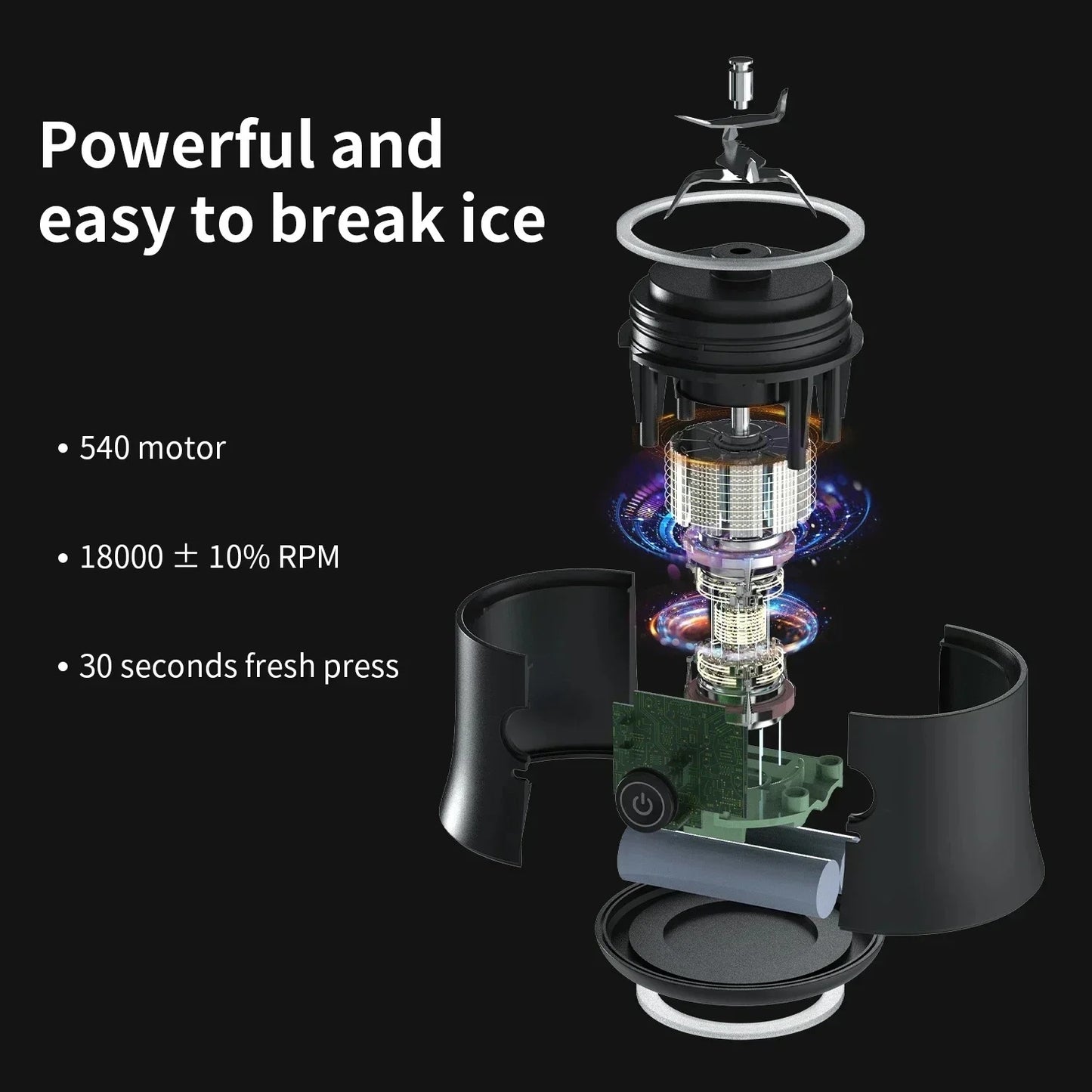 Portable Blender 600ML – USB Rechargeable Smoothie Maker, 4000mAh Mini Juicer Cup