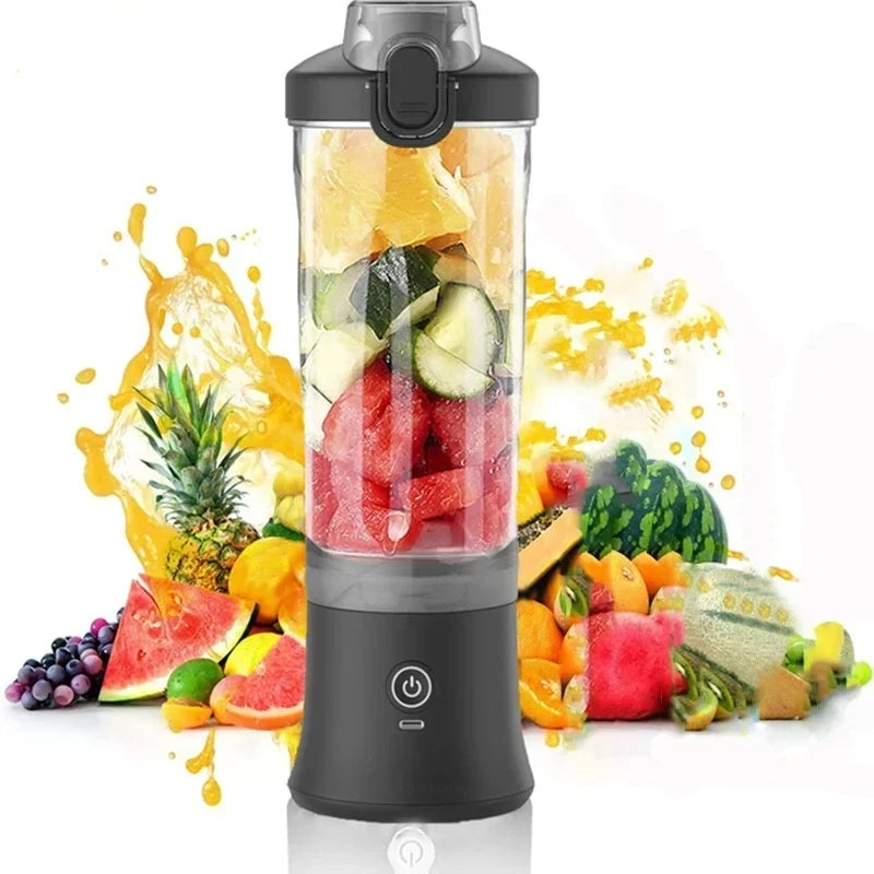 Portable Blender 600ML – USB Rechargeable Smoothie Maker, 4000mAh Mini Juicer Cup