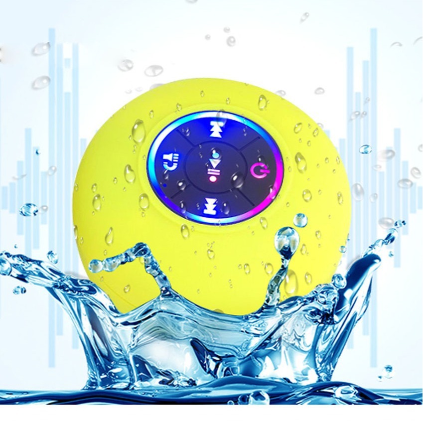 BTS07 Waterproof Bluetooth Speaker – Large Suction Cup, LED Light, Portable Wireless Audio
