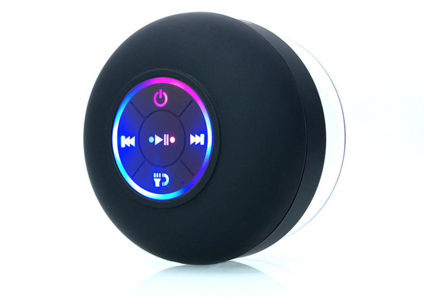 BTS07 Waterproof Bluetooth Speaker – Large Suction Cup, LED Light, Portable Wireless Audio