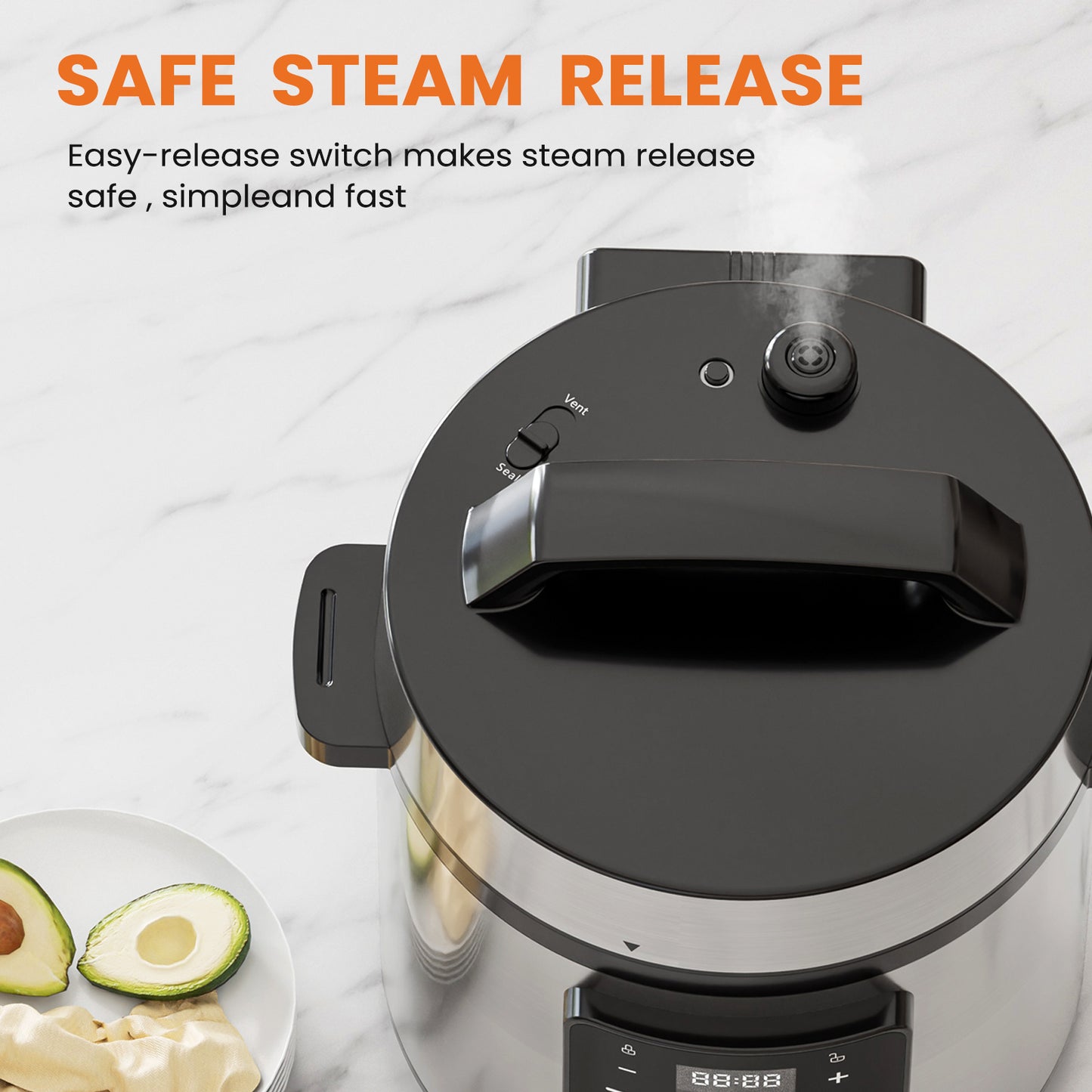 9-in-1 Electric Pressure Cooker – Multi-Functional Smart Pot, Rice Cooker, Slow Cooker & More