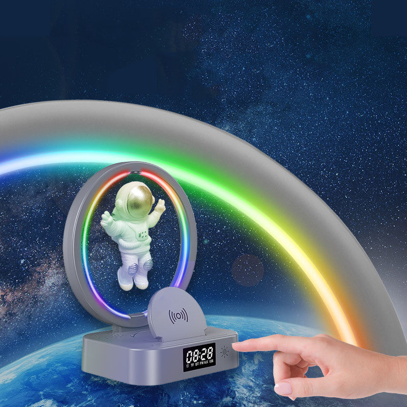 Magnetic Levitation Bluetooth Speaker | Astronaut Design RGB Wireless Subwoofer with TWS, TF, AUX & USB