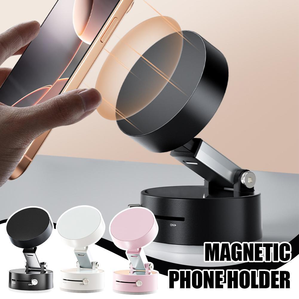 Foldable Magnetic Car Phone Holder – Strong Suction Cup, Hands-Free Mount for Smartphones