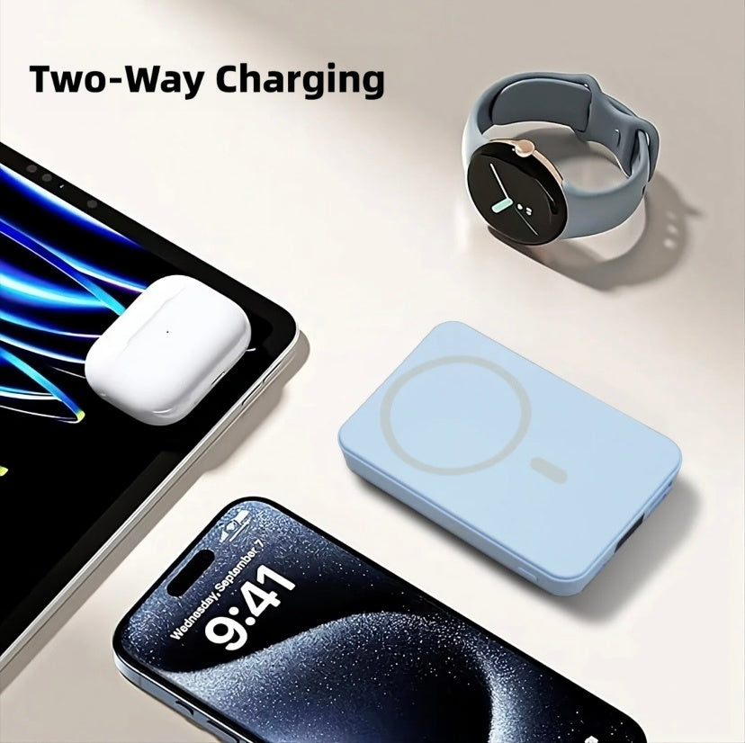 10000mAh Magnetic Power Bank – Portable Wireless Fast Charger with LED Display, 22.5W PD & MagSafe Battery Pack for iPhone 12/13/14/15 Series