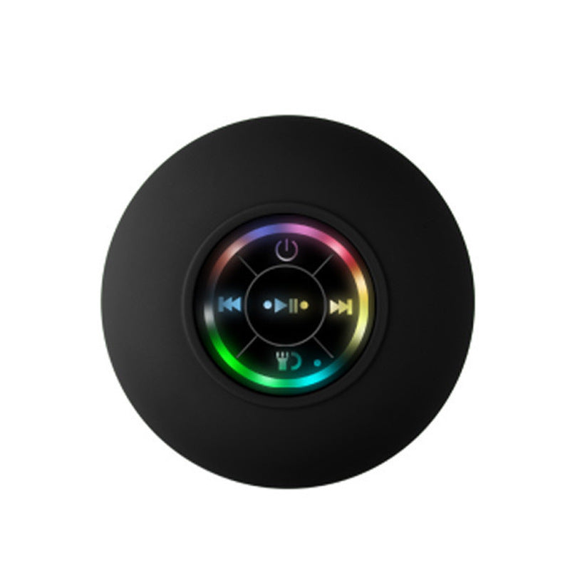 BTS07 Waterproof Bluetooth Speaker – Large Suction Cup, LED Light, Portable Wireless Audio