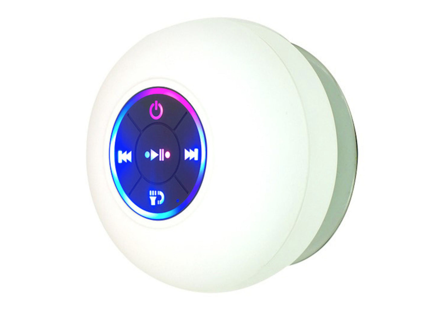 BTS07 Waterproof Bluetooth Speaker – Large Suction Cup, LED Light, Portable Wireless Audio