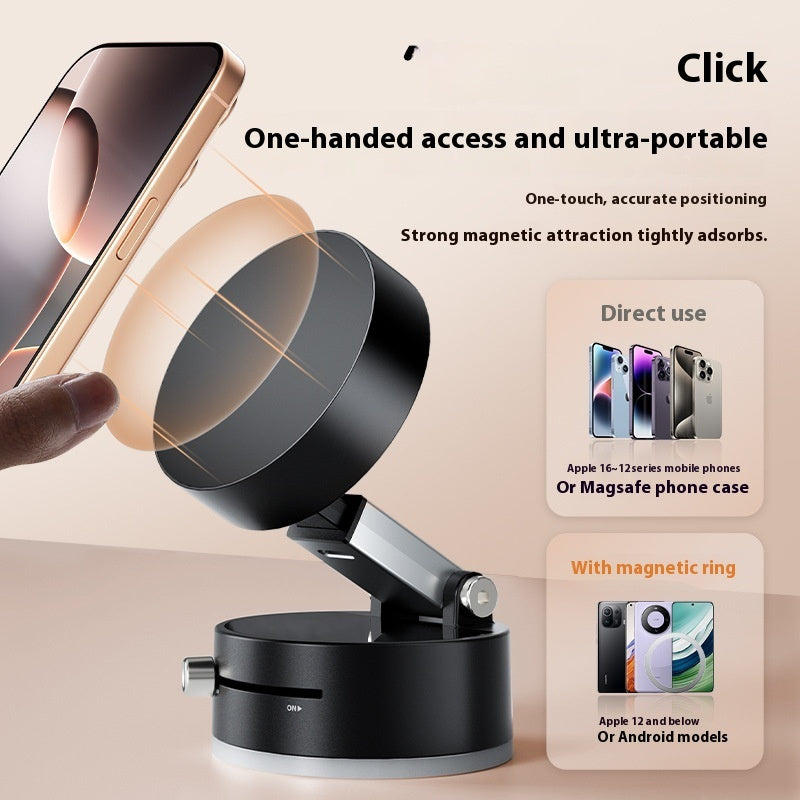 Foldable Magnetic Car Phone Holder – Strong Suction Cup, Hands-Free Mount for Smartphones