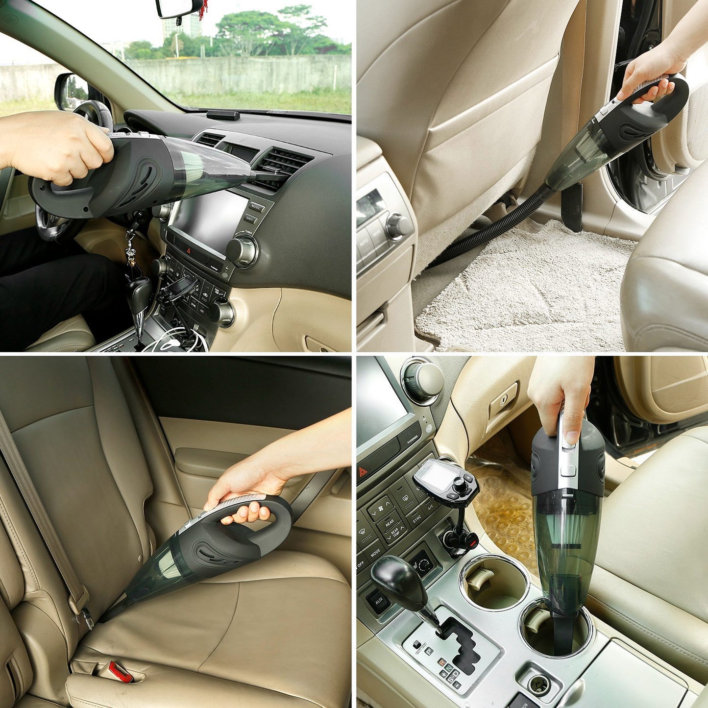 Car Handheld Vacuum Cleaner – Cordless Rechargeable Portable Vacuum with Strong Suction & Pet Hair Brush