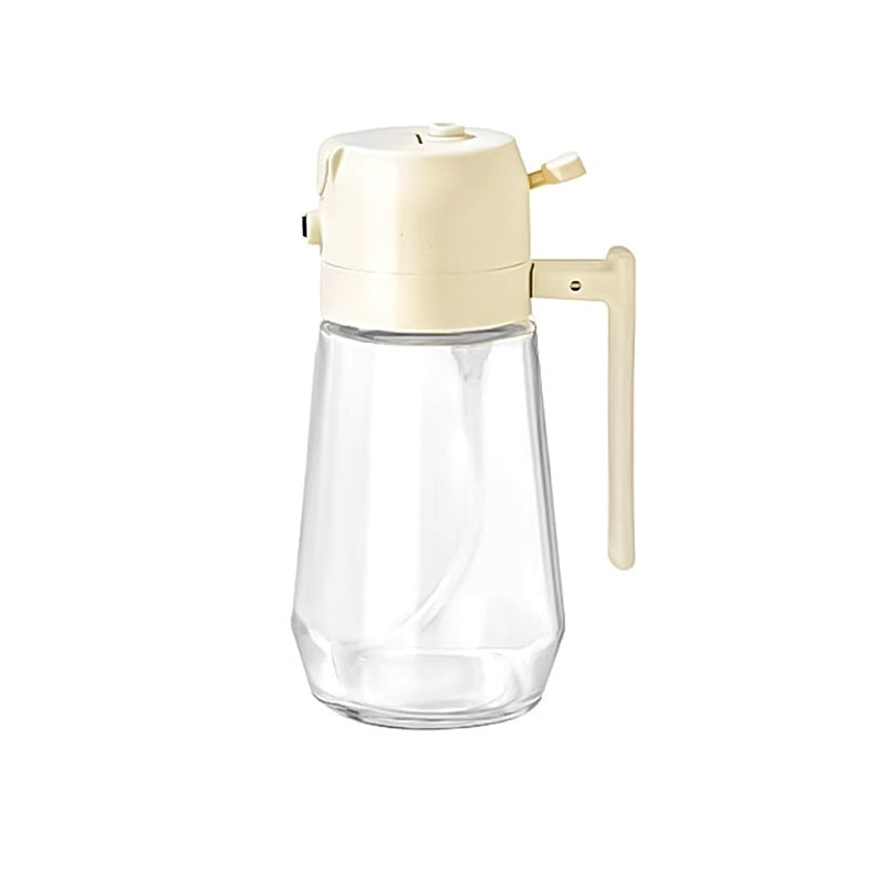 470ML Oil Sprayer Dispenser – 2-in-1 Glass Bottle for Olive Oil, Vinegar & Soy Sauce | Cooking, BBQ & Air Fryer Use