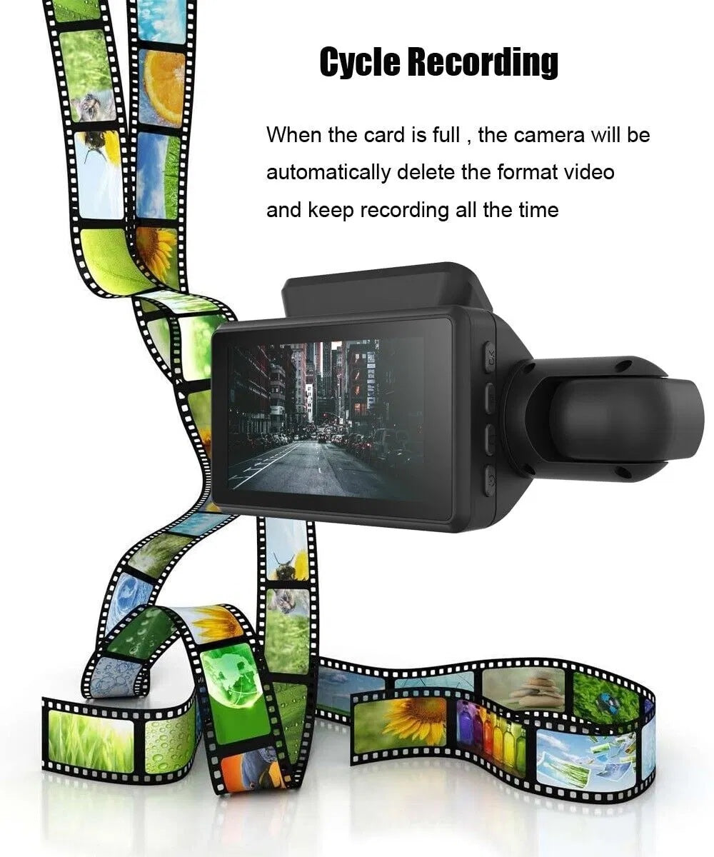 1080P Dual Lens Car DVR Dash Cam – Front & Inside Camera with G-Sensor
