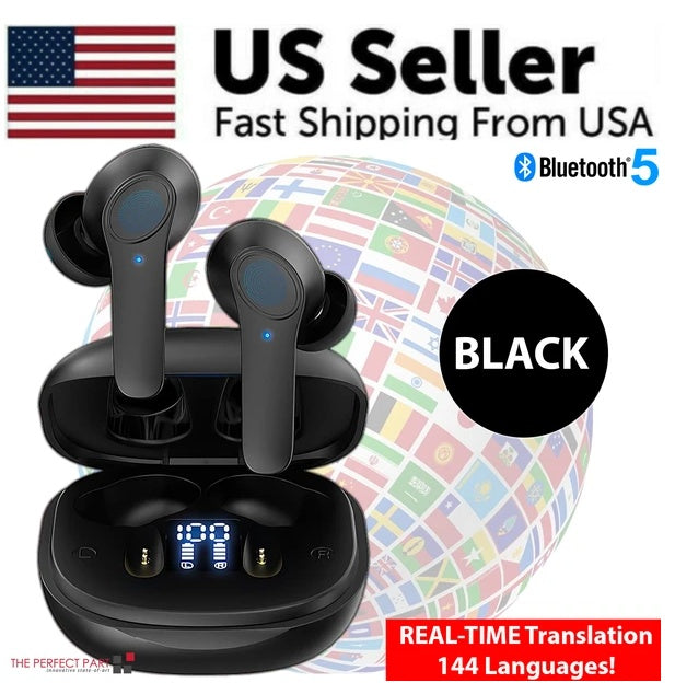 Translator Earbuds | Real-Time 144 Languages Online & Offline Translation Earphones